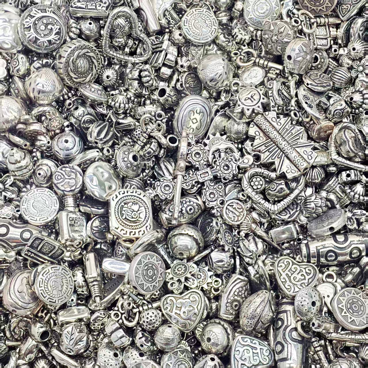 Big sale！ Acrylic beads -Sliver spacer mix  (for keychains, phone chains,bracelet, necklace）