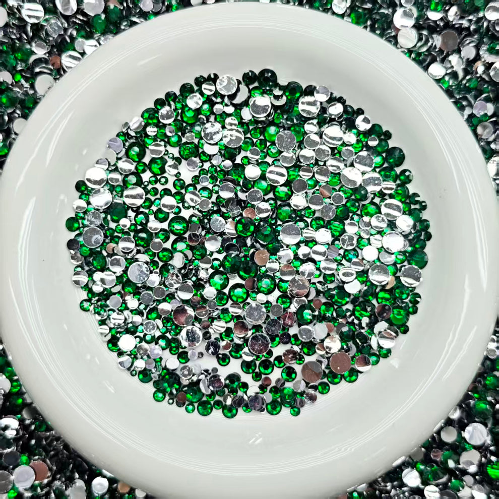 (last 3)Big sale ! Rhinestone - 2-6mm Emerald green (for diamond paint ...