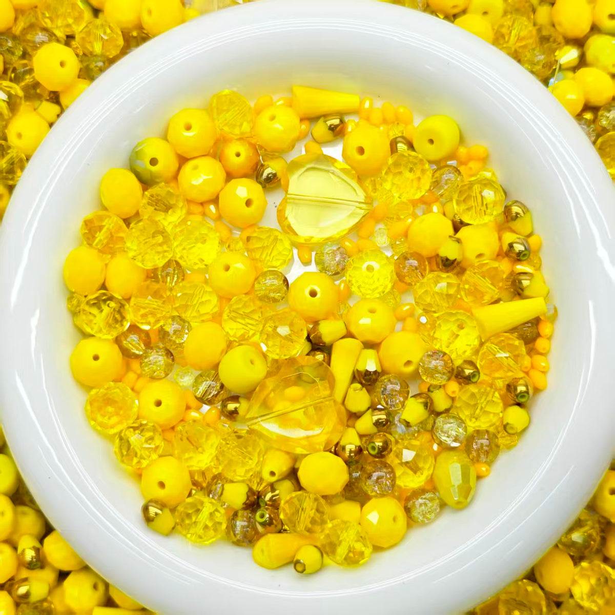 Big sale！ Blingbling glass beads -Very yellow(for keychains, phone chains,bracelet, necklace）