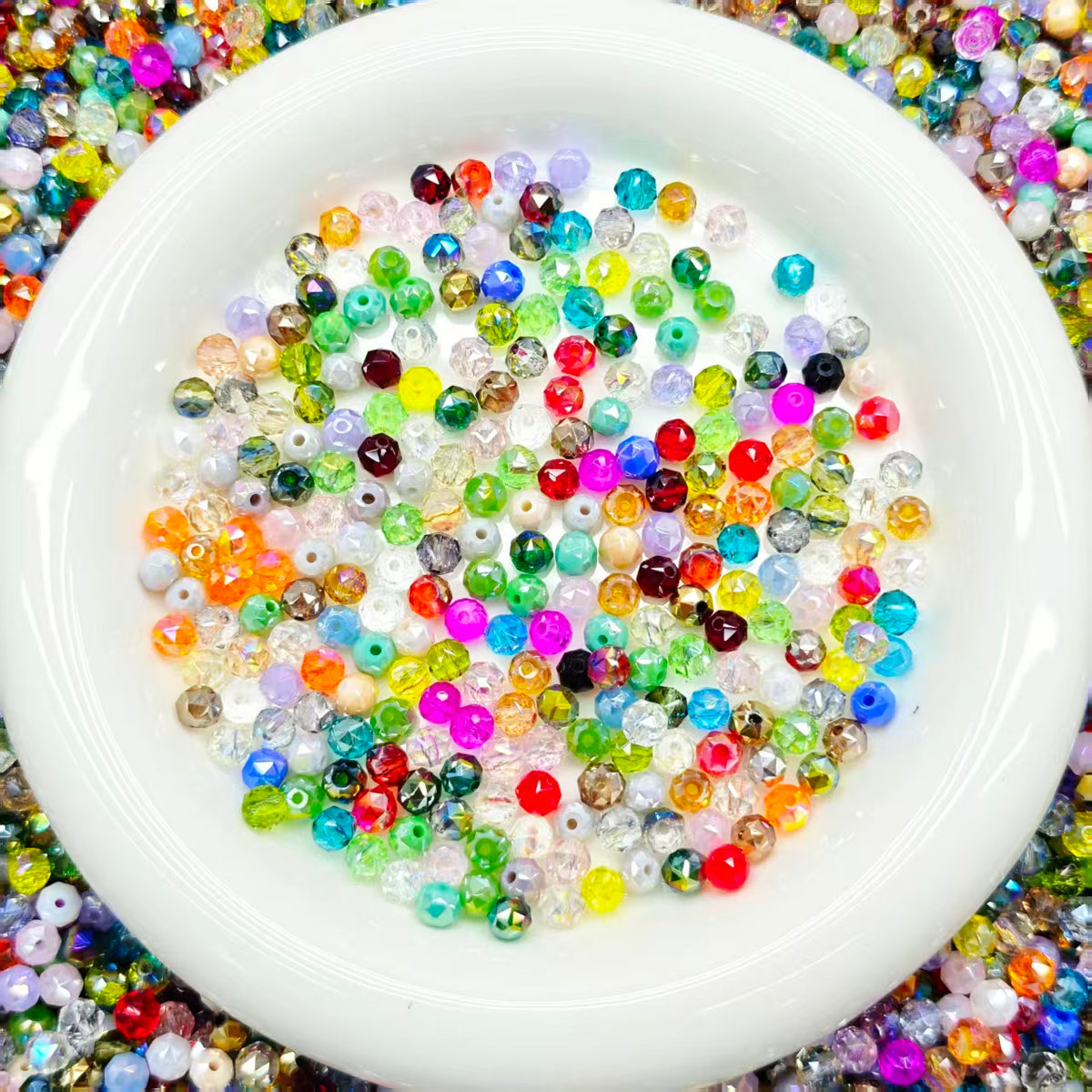 High quality Blingbling glass beads -6mm flower ball mix (for keychain ...
