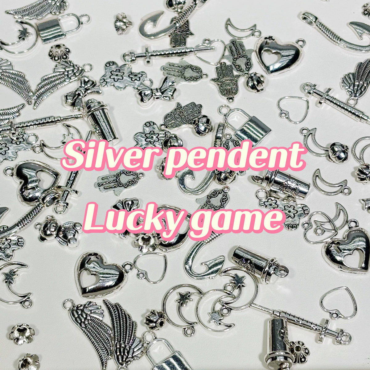 (BOGO)Lucky game-Silver Pendent