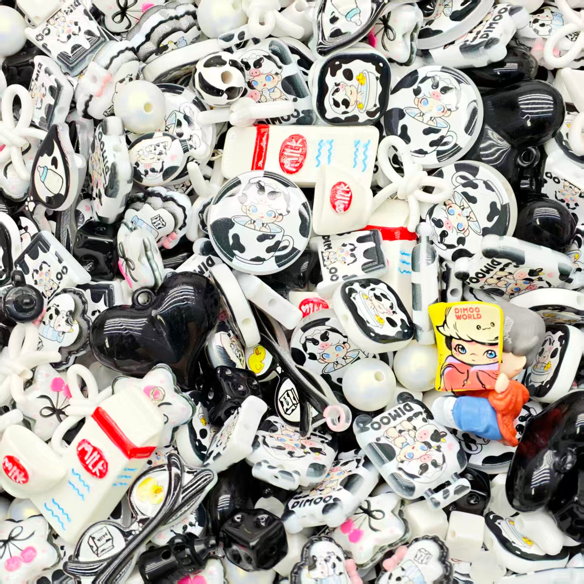 Big sale！ Acrylic beads - Milk Dimo(for keychains, phone chains,bracelet, necklace)