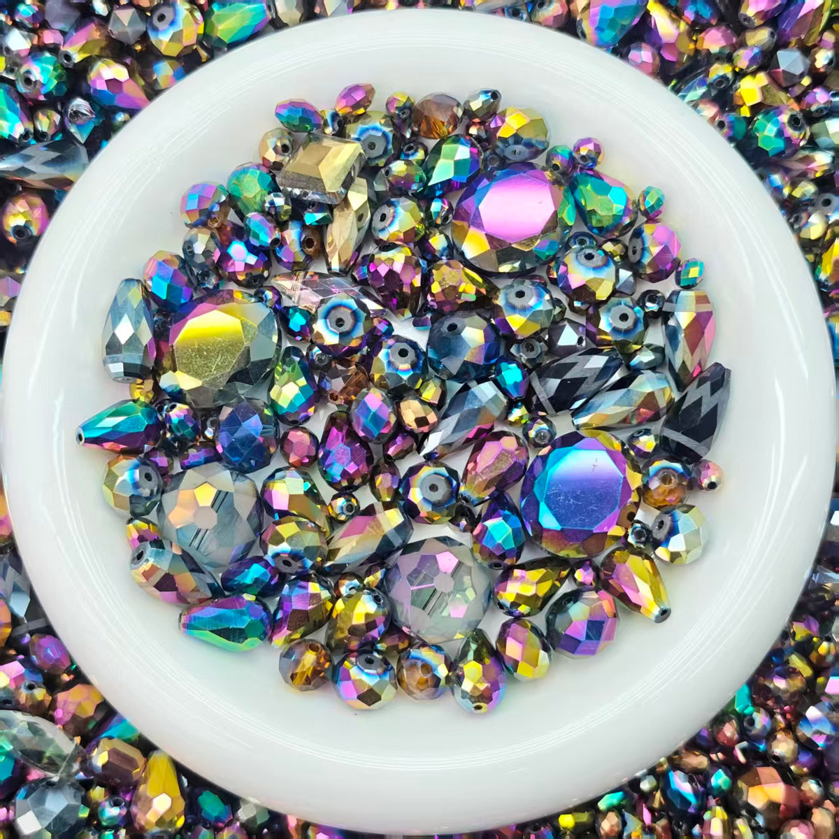Big sale！ Blingbling glass beads - Colored metal  (for keychains, phone chains,bracelet, necklace）