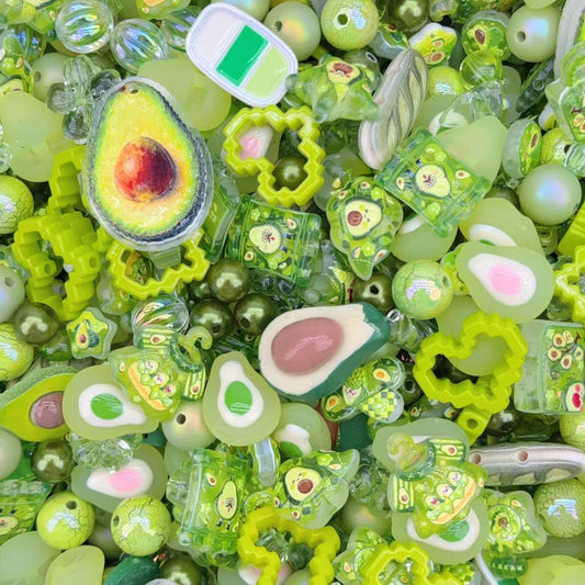 (BOGO)Acrylic Beads -Avocado (for beaded pen, keychains, phone chains)