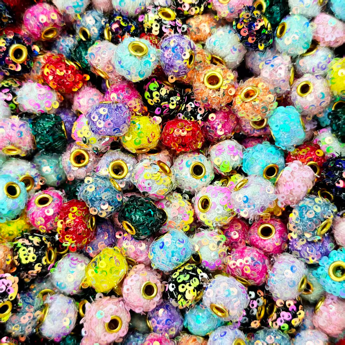 Big sale ! Beads-Glitter pompom(for beaded pen, keychains, phone chains)