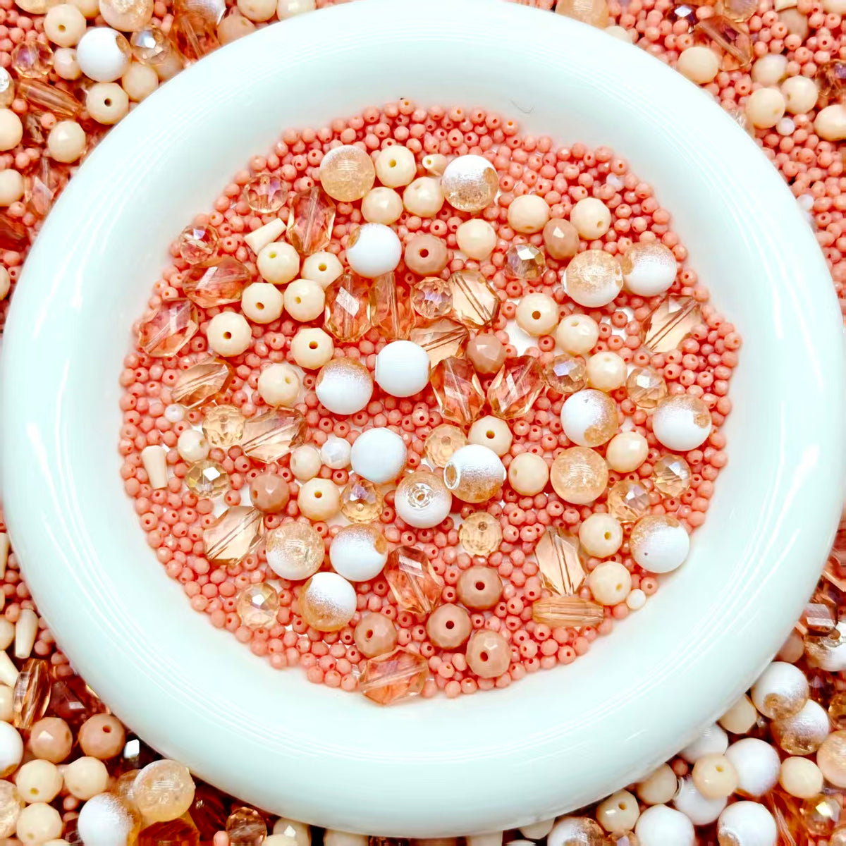 Big sale！ Blingbling glass beads -Orange(for keychains, phone chains,bracelet, necklace）