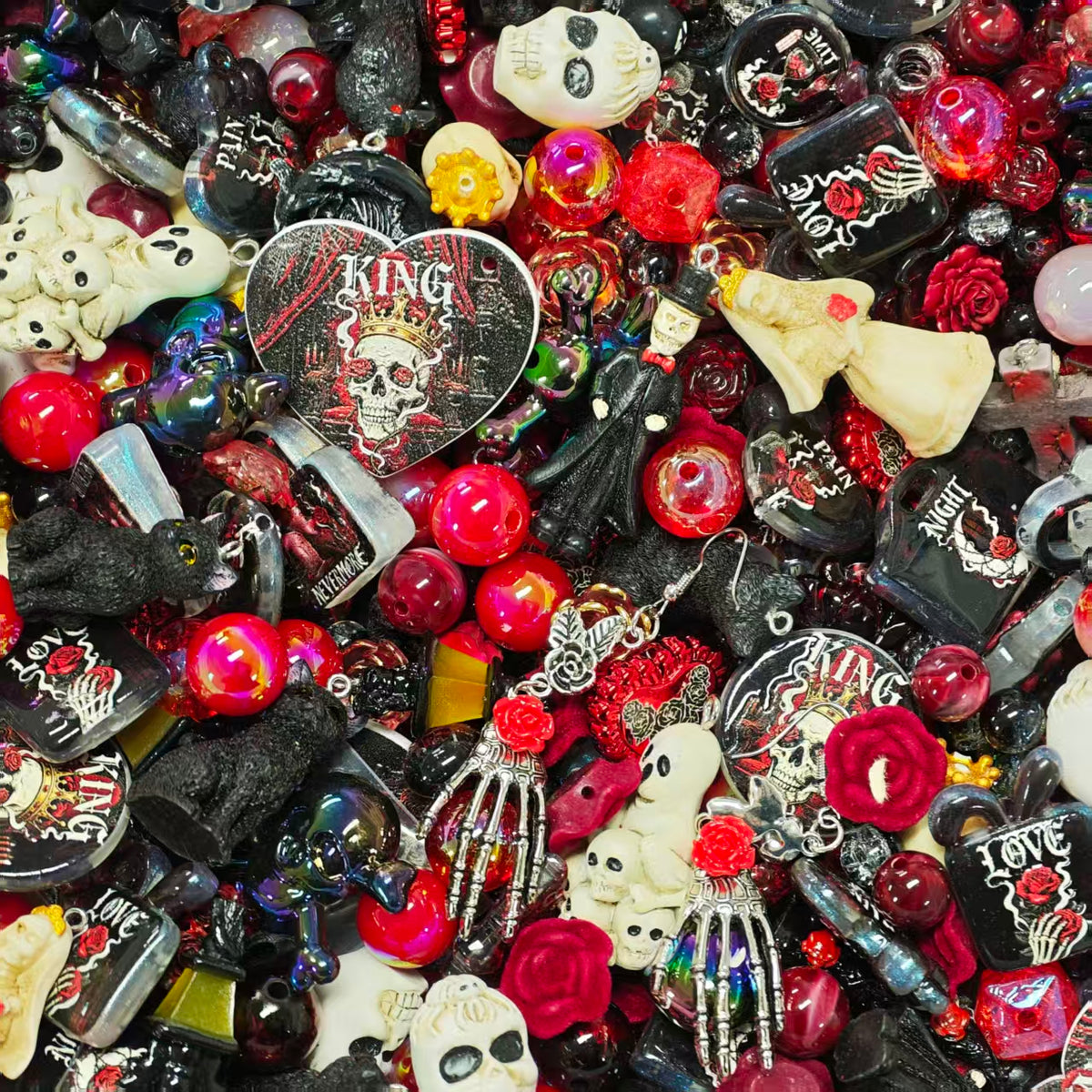 （last 4）Big sale！ Acrylic beads - Skeleton (for keychains, phone chains,bracelet, necklace)