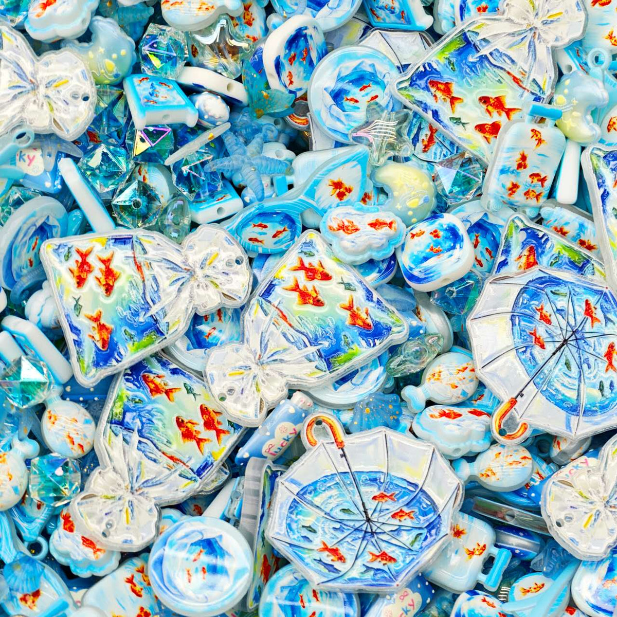 Big sale！ Acrylic beads -Koi fish(for keychains, phone chains,bracelet, necklace)