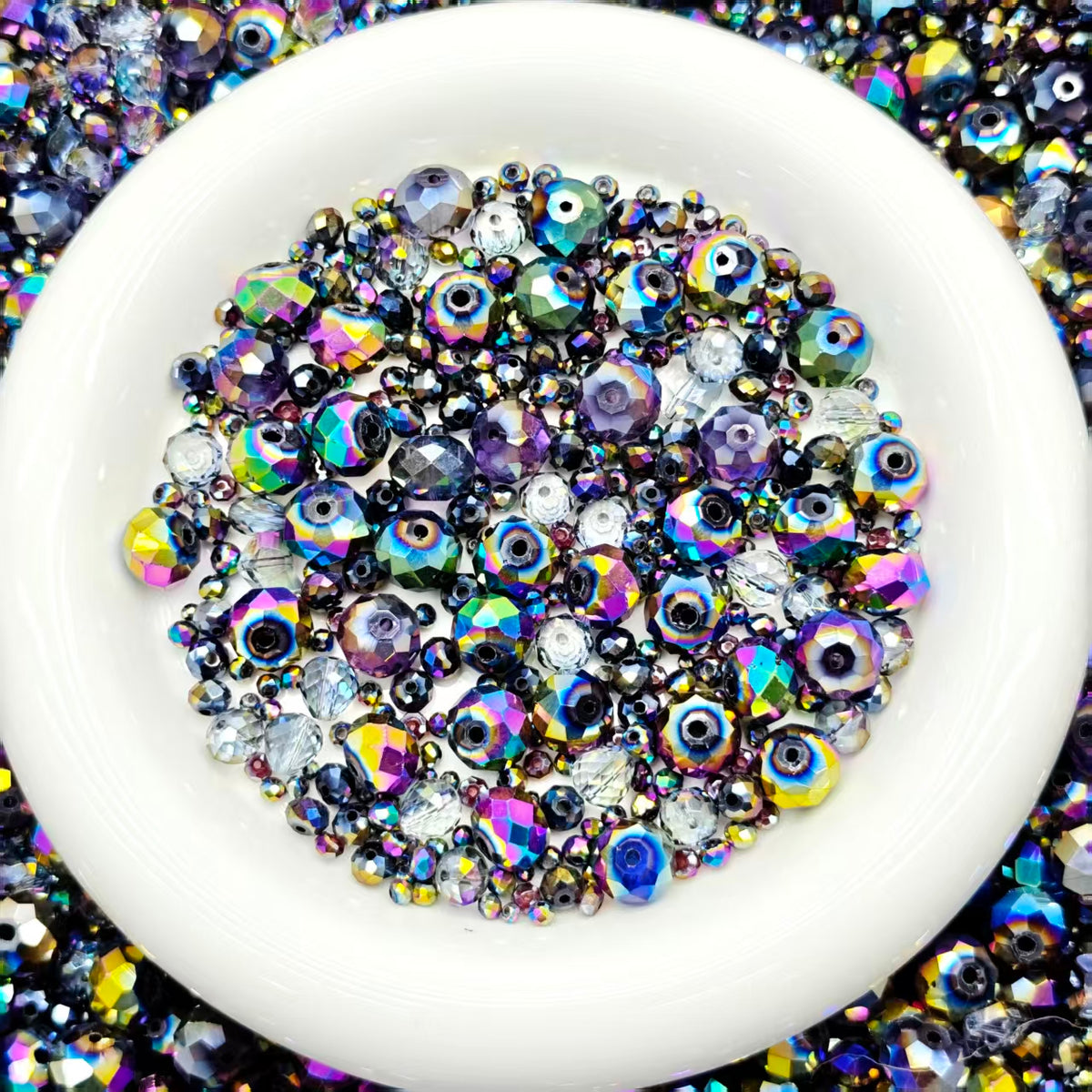 Big sale！ Blingbling glass beads -Aura purple (for keychains, phone chains,bracelet, necklace）