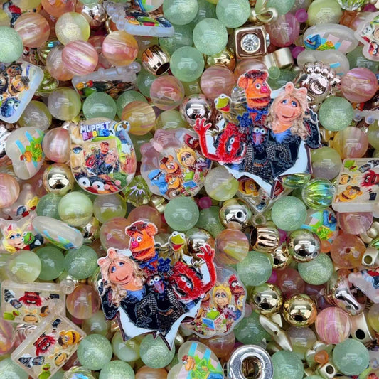 (BOGO) Acrylic Beads -Muppet (for beaded pen, keychains, phone chains)