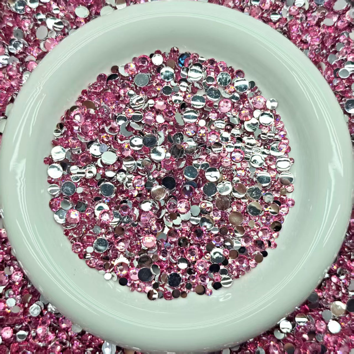 Big sale ! Rhinestone - 2-6mm Pink  (for diamond painting, nail art etc)