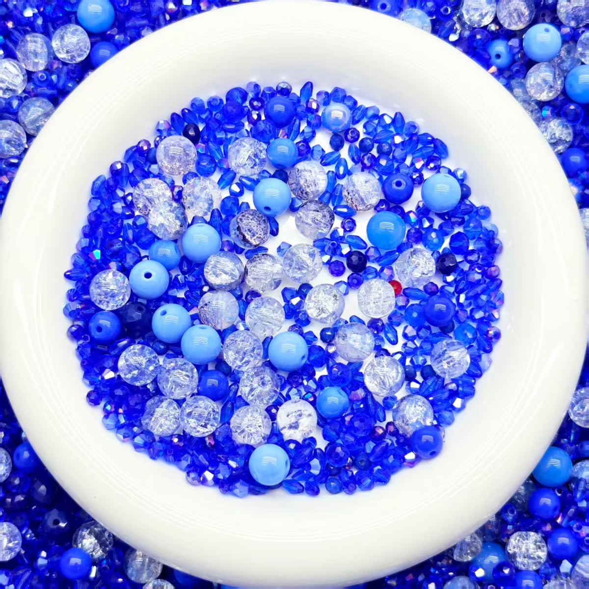 Big sale！ Blingbling glass beads -Blue(for keychains, phone chains,bracelet, necklace）