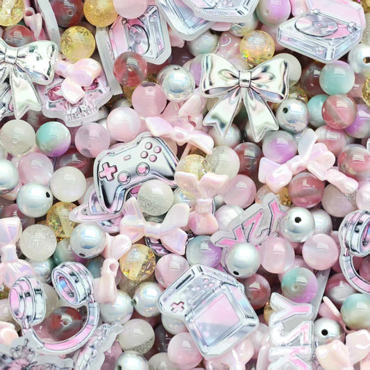 Acrylic beads - Y2K (for beadable pens, keychains, phone chains)