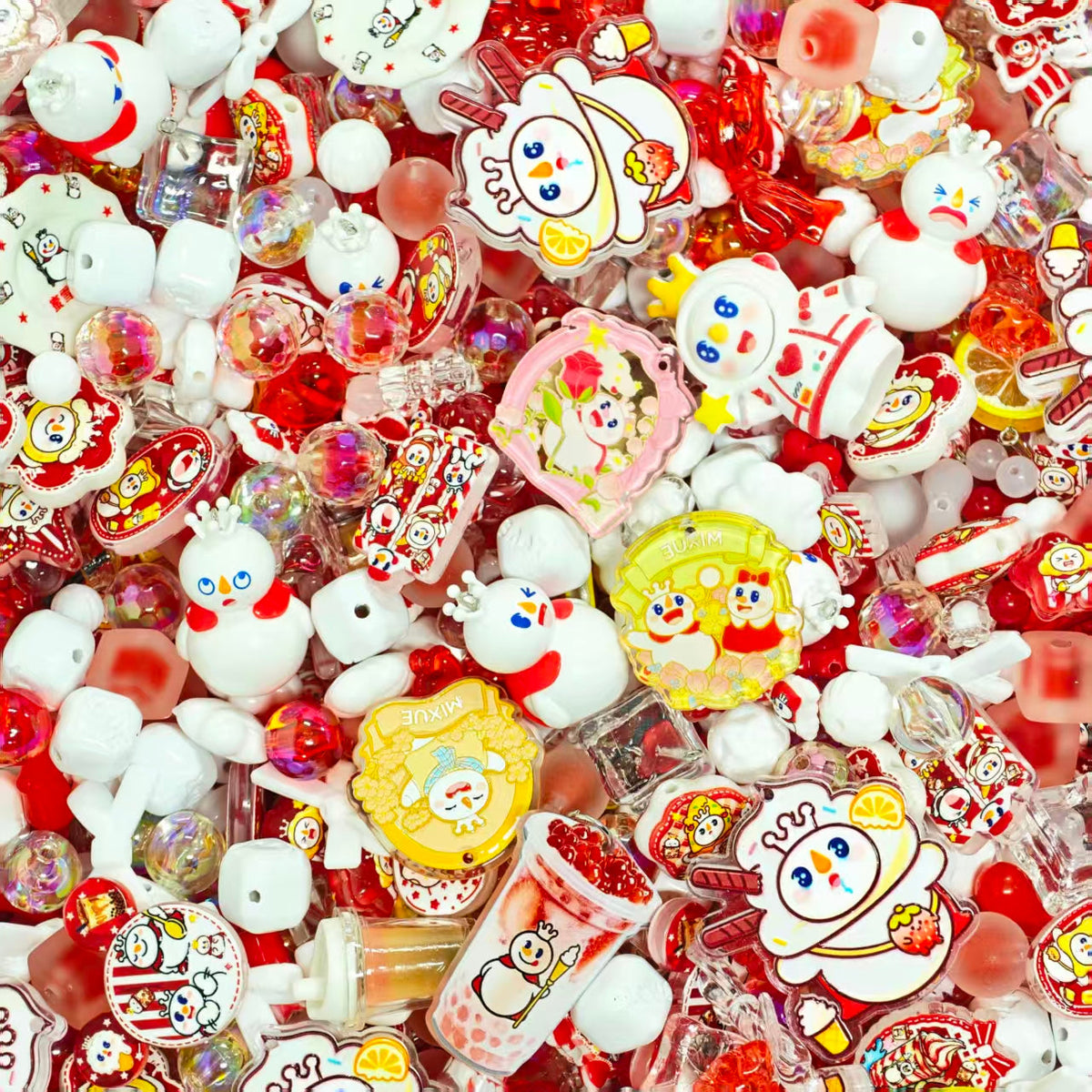 Acrylic beads -Mixue (for beadable pens, keychains, phone chains)