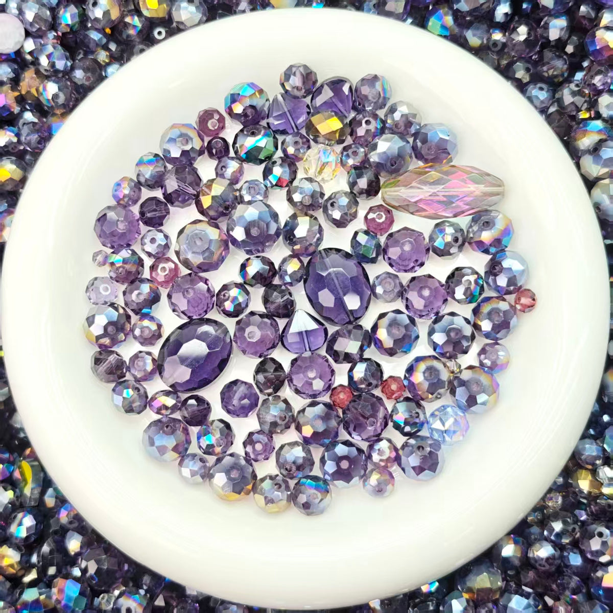 Big sale！ Blingbling glass beads -Dark purple (for keychains, phone chains,bracelet, necklace）