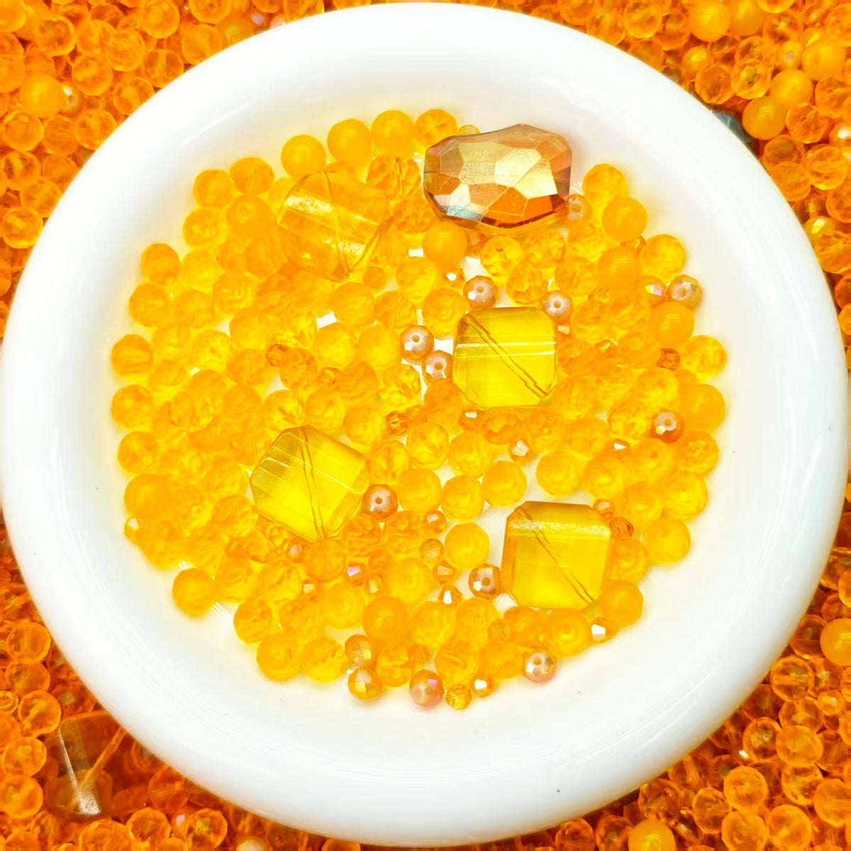 Big sale！ Blingbling glass beads -Orange (for keychains, phone chains,bracelet, necklace）