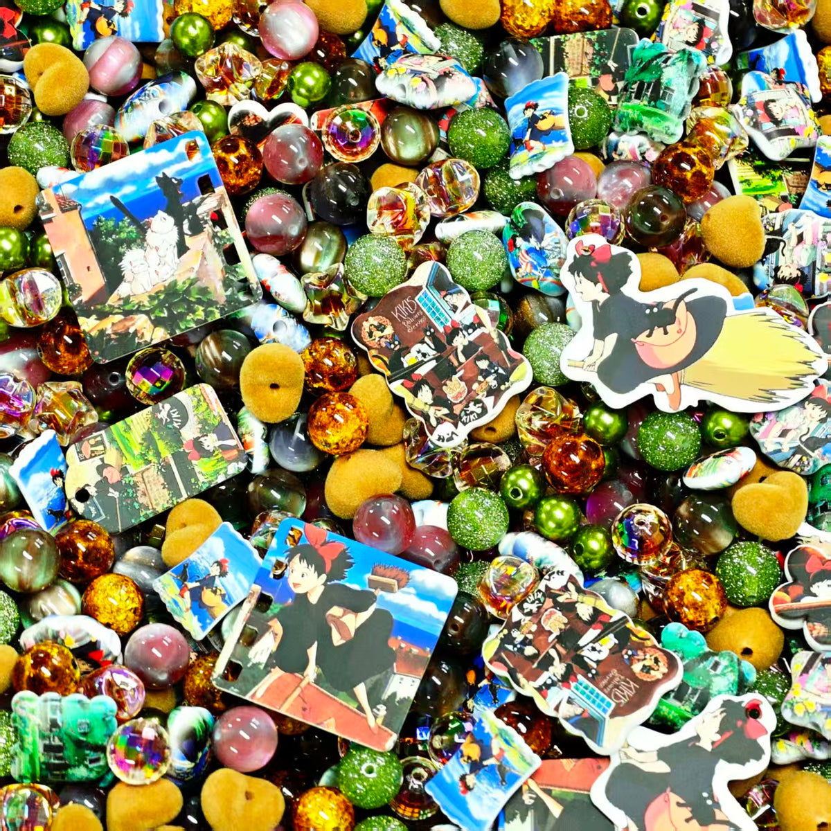 Big sale！ Acrylic beads - Kiki delivery service (for keychains, phone chains,bracelet, necklace)