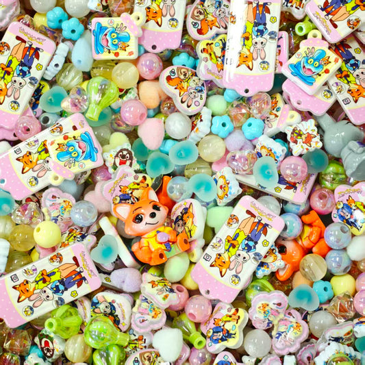Acrylic beads - Zootopia (for beadable pens, keychains, phone chains)