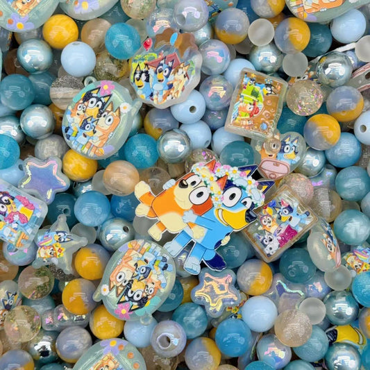 Acrylic Beads -Bluey(for beaded pen, keychains, phone chains)