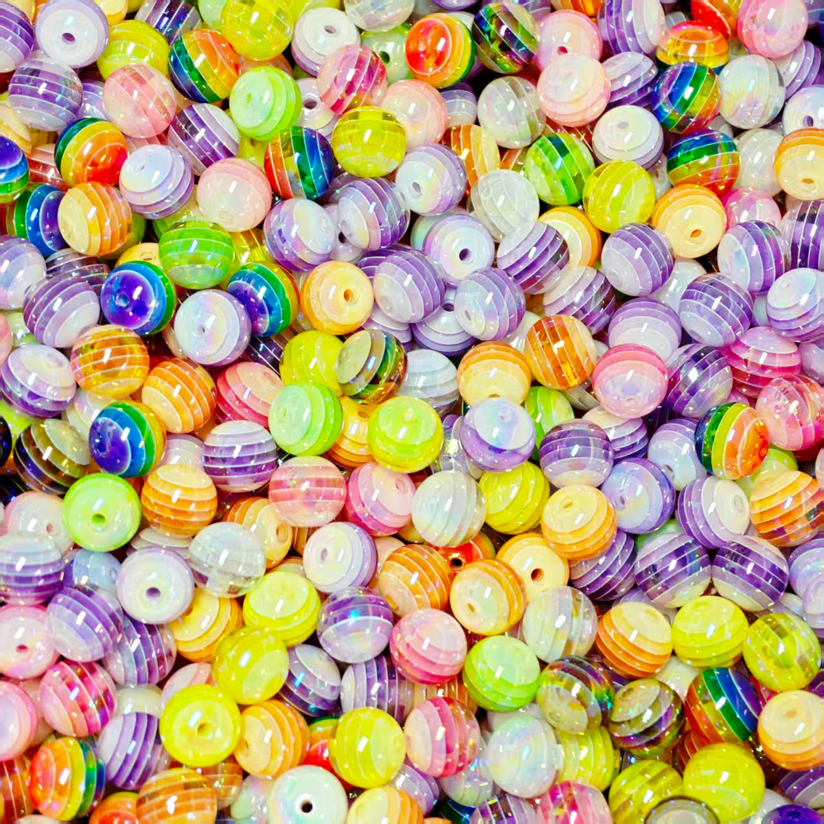 Big sale!Resin beads - Iridescent Stripe(for keychains, phone chains,bracelet, necklace)
