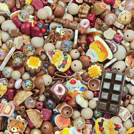 (BOGO)Acrylic Beads - All brown  (for beaded pen, keychains, phone chains）