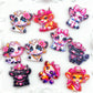 Acrylic Flat beads /1 bag(10pcs)(for beaded pen, keychains, phone chains, bracelet, necklace)
