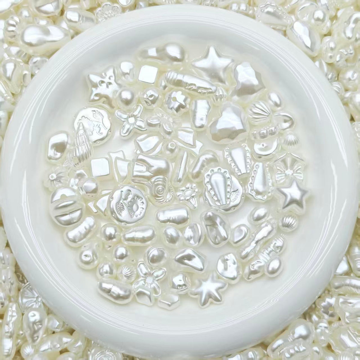 Acrylic beads -  random shape pearl  (for keychains, phone chains,bracelet, necklace）