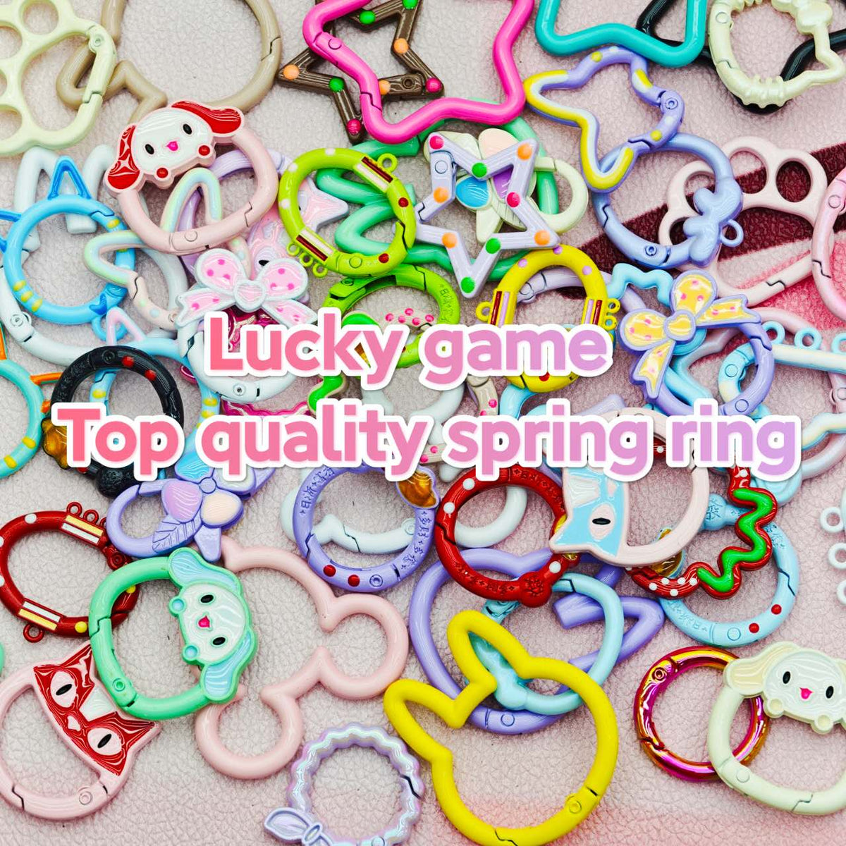 Lucky game-Top quality spring ring (irregular shape)(for keychains, plush hangers)